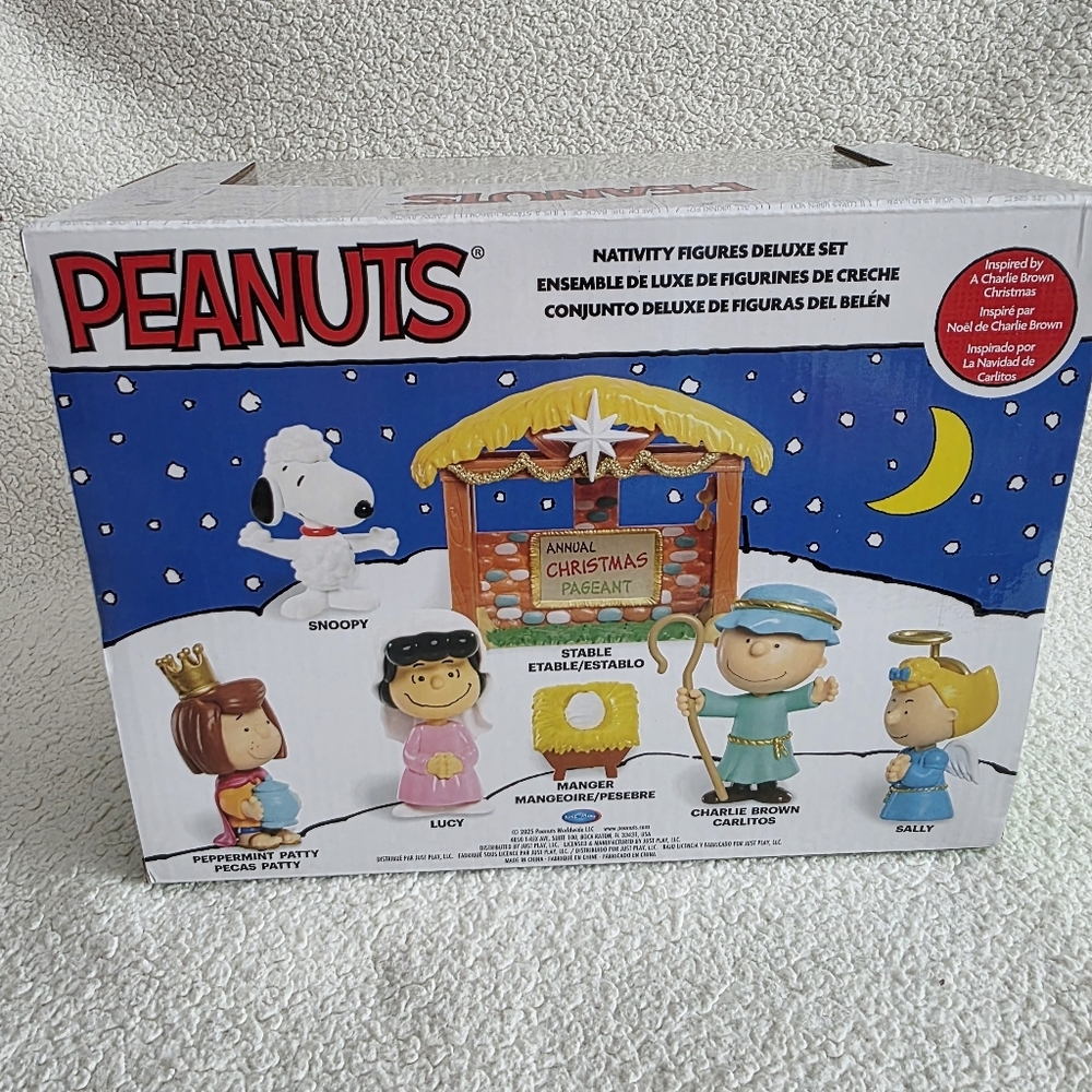 New Peanuts Christmas Nativity scene Figure Set Decorations & kid's Toys set - Picture 5 of 6